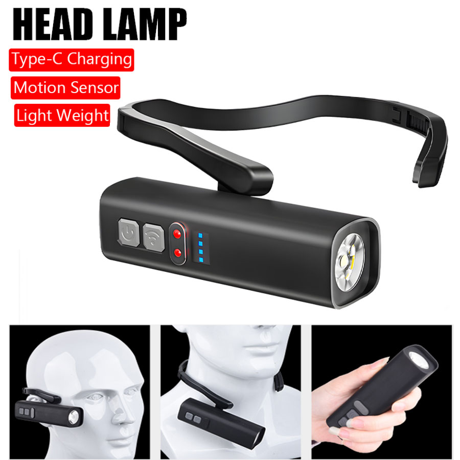 Running Headlamp Led - 슈퍼 밝은 귀 클립 헤드램프 USB