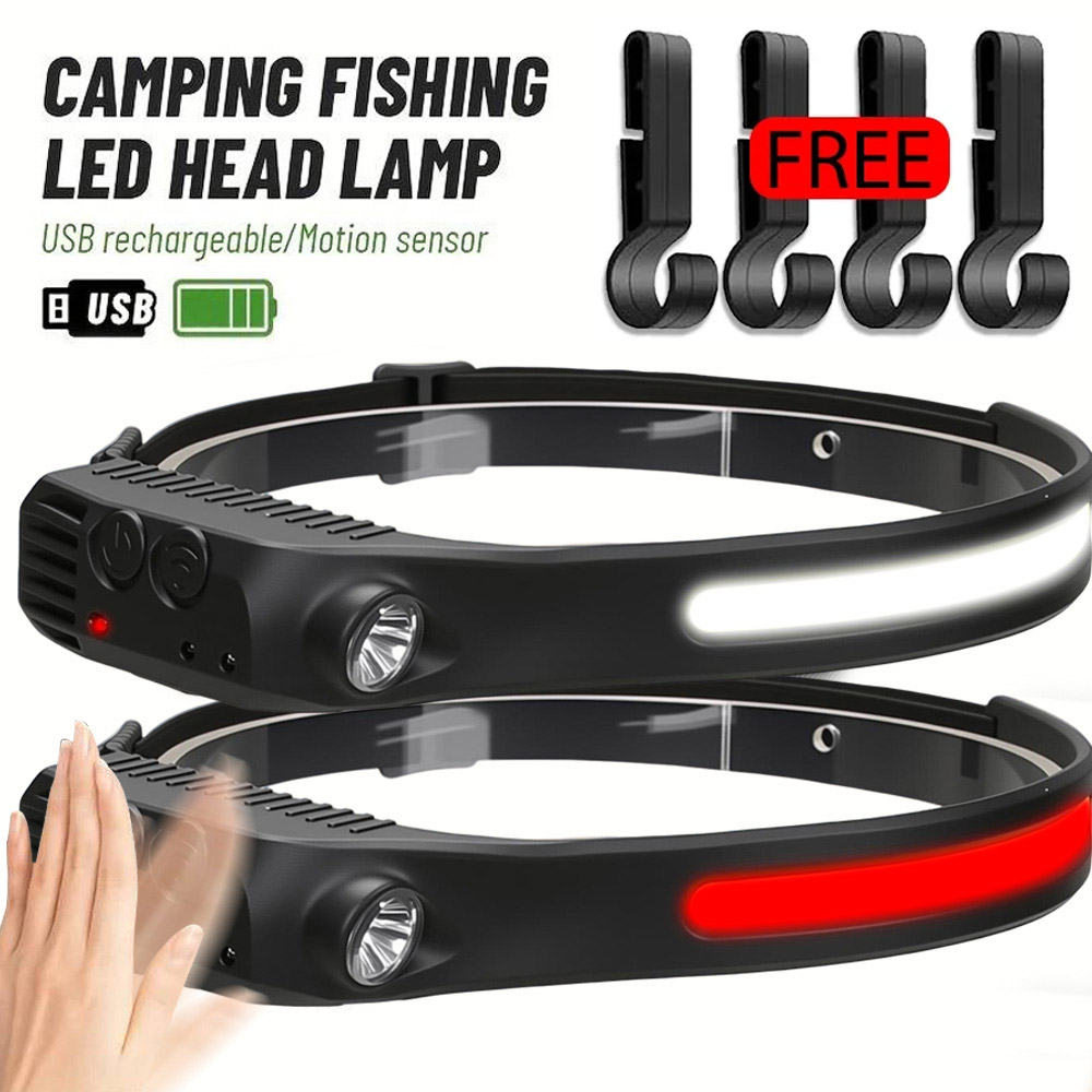 Running Headlamp Led - COB 센서 산업용 LED 헤드램프 충전식