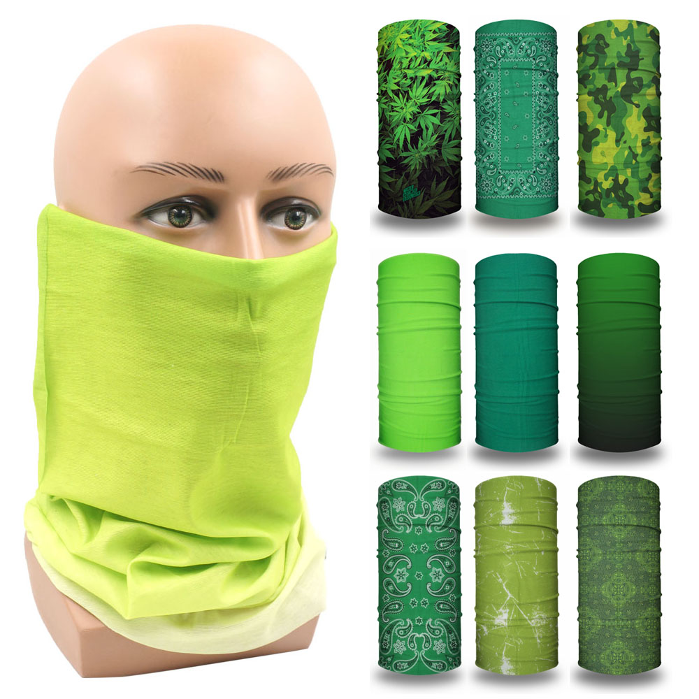 Running Gear Green - 녹색 얼굴 Bandanas 커버 하이킹 목