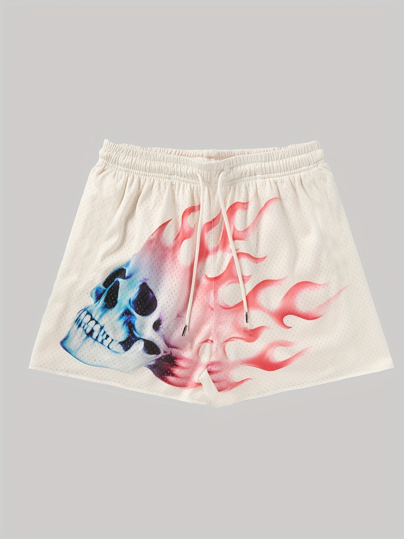 여름 통기성 농구 반바지 해골 불꽃 디자인 캐주얼 운동 - Running Gear Design 리뷰 및 가격