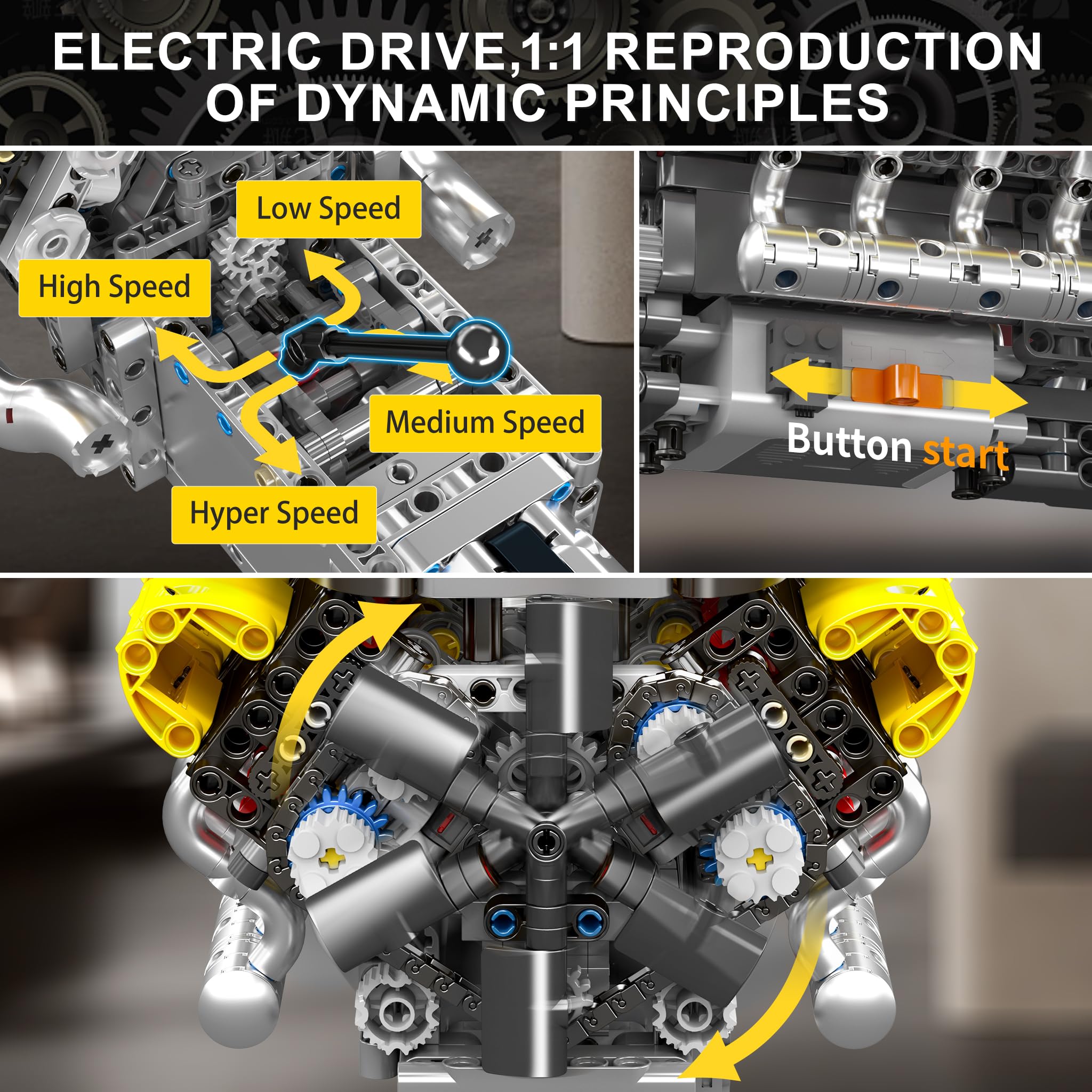 V12 엔진 모델 키트 - 성인용 STEM V8 모델  - Running Gear Engine 리뷰 및 가격