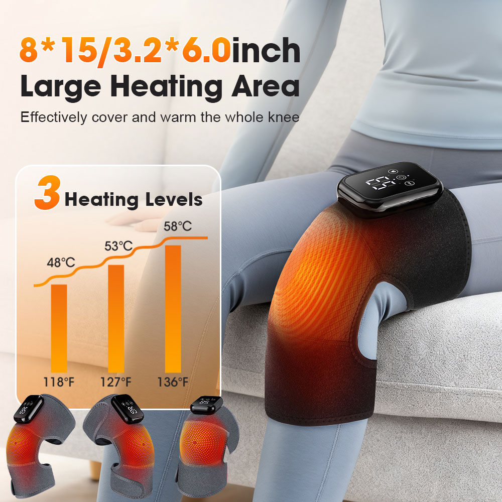 전기 가열 무릎 마사지기, 3가지 모드 진동 무릎 마사 - Knee Support Brace 리뷰 및 가격