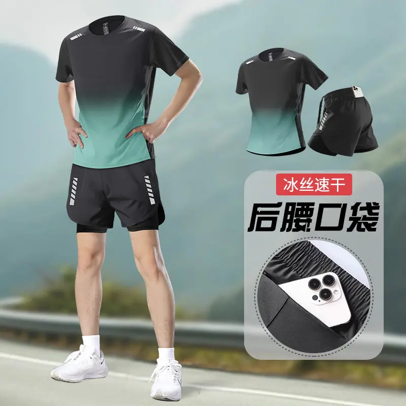 남성용 프로 마라톤 러닝 세트: 여름용 속건 기능성 의 - Running Gear For Your Phone 리뷰 및 가격