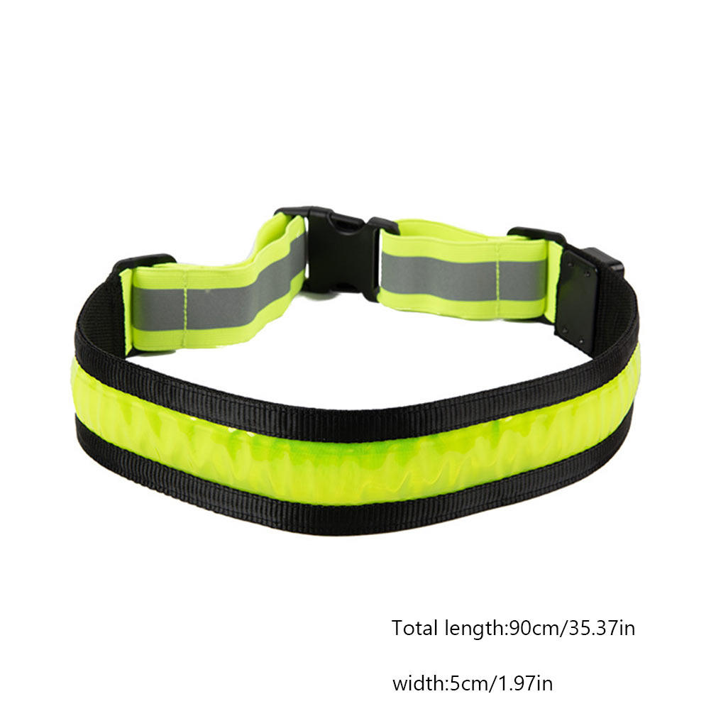 LED 충전식 반사 벨트 조절 가능한 녹색 러닝 안전  - Running Gear Green 리뷰 및 가격