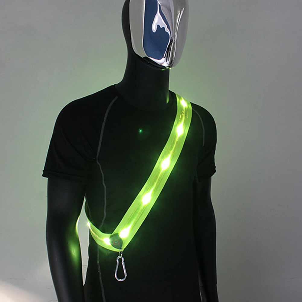조명형 어깨끈 충전식 LED 반사 러닝벨트 야간 안전  - Running Gear Green 리뷰 및 가격